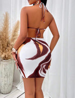Load image into Gallery viewer, Coffee Brown Halter Dress
